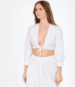 ANTIK BATIK Top Court Karo Blanc 9 ANTIK BATIK Top Court Karo Blanc -ANINE BING Boutique antik look20230110 195