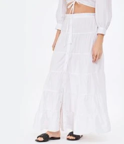 ANTIK BATIK Jupe Longue Karo Blanc 8 ANTIK BATIK Jupe Longue Karo Blanc -ANINE BING Boutique antik look20230110 196