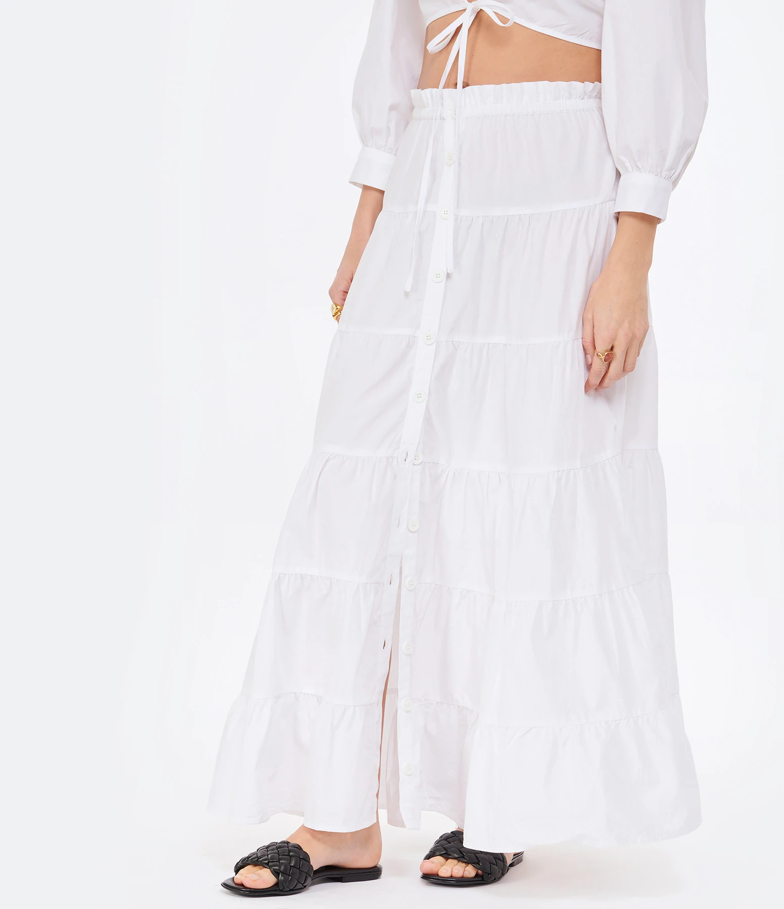 ANTIK BATIK Jupe Longue Karo Blanc 5 ANTIK BATIK Jupe Longue Karo Blanc – Image 3