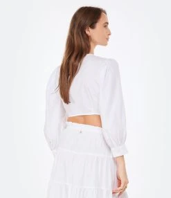 ANTIK BATIK Top Court Karo Blanc 10 ANTIK BATIK Top Court Karo Blanc -ANINE BING Boutique antik look20230110 199