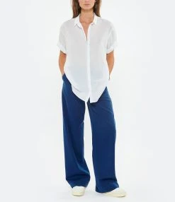 A.P.C. Pantalon Fin Cléo Coton Bleu Indigo Délavé -ANINE BING Boutique apcco look20220608 55