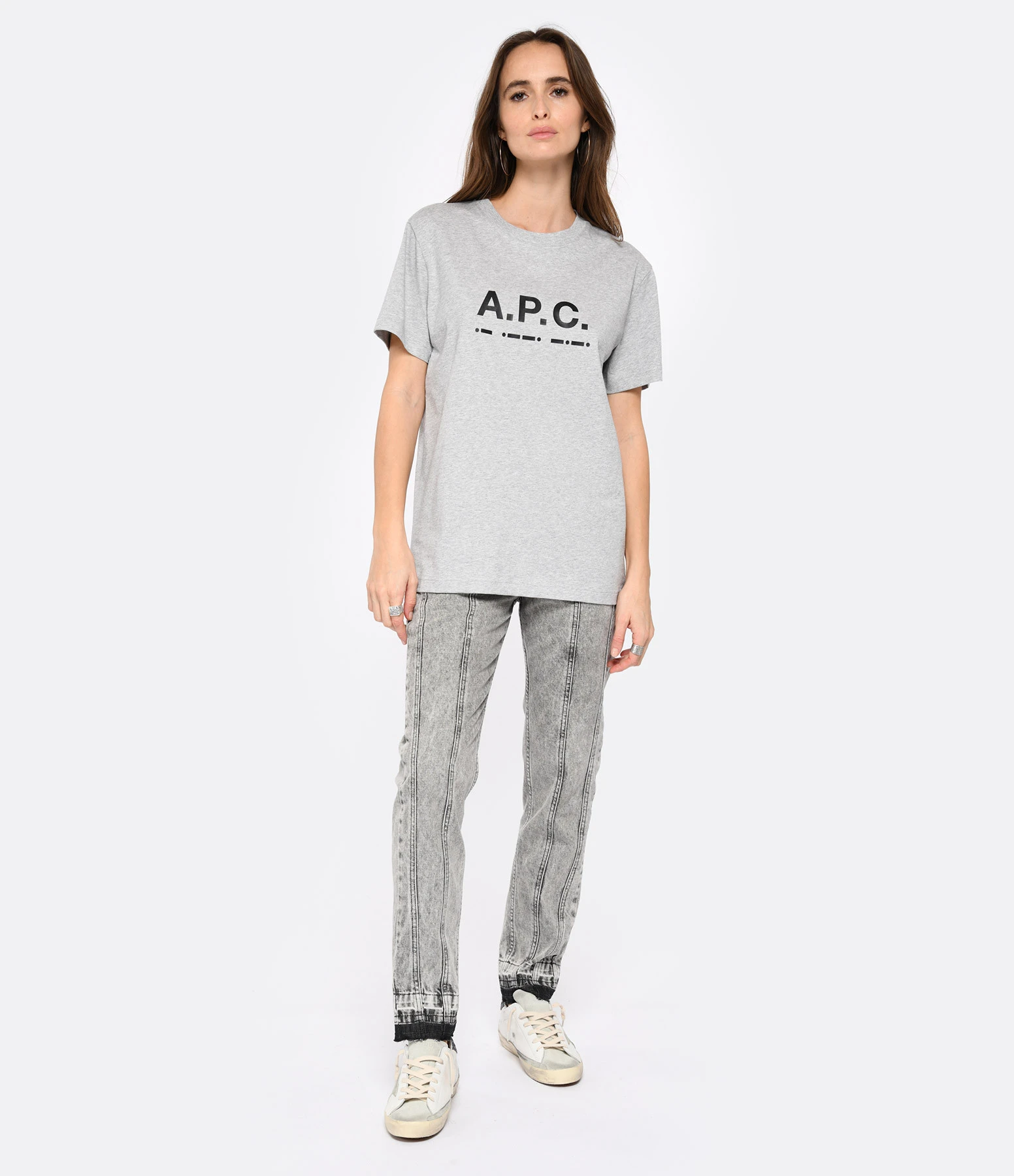 A.P.C. Tee-shirt Sven Coton Gris Chine 6 A.P.C. Tee-shirt Sven Coton Gris Chine – Image 4