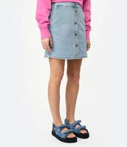 A.P.C. Jupe Paula Coton Indigo Délavé -ANINE BING Boutique apcco look20221227 243