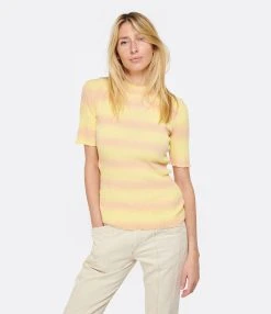 A.P.C. Top Victoire Coton Jaune Clair -ANINE BING Boutique apcco look20230125 340