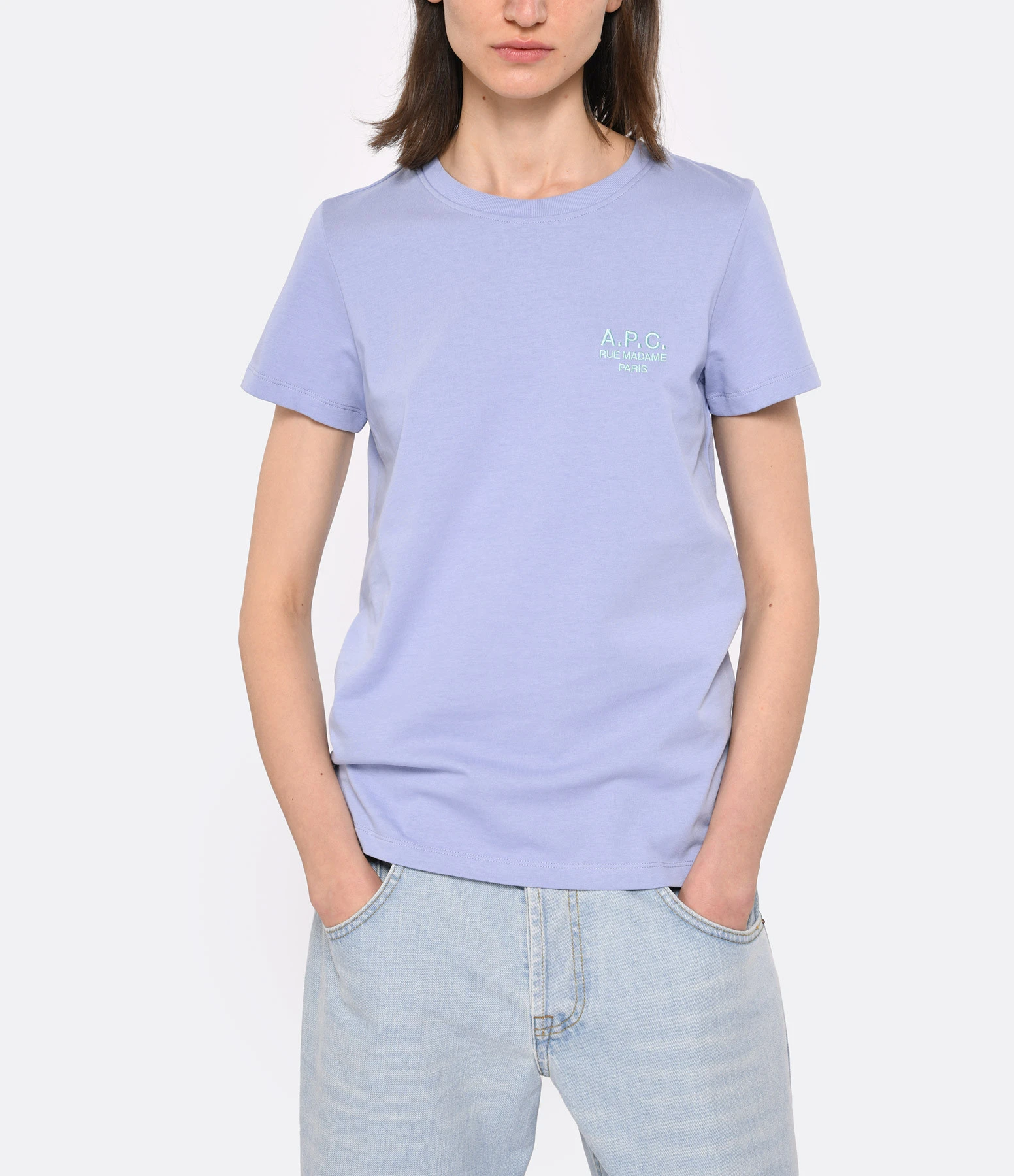 A.P.C. Tee-shirt New Denise Coton Lila 4 A.P.C. Tee-shirt New Denise Coton Lila – Image 2