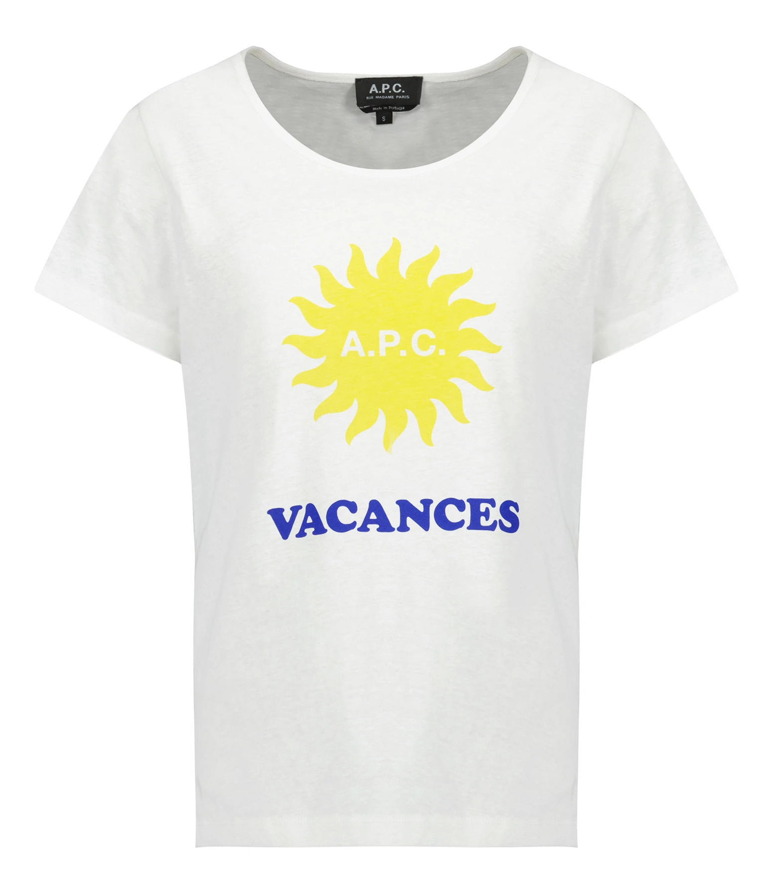 A.P.C. Tee-Shirt Vacances F Coton Blanc 3 A.P.C. Tee-Shirt Vacances F Coton Blanc