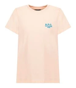 A.P.C. Tee-Shirt New Denise Coton Rose Pâle