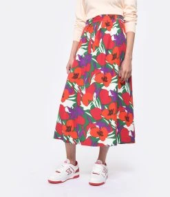 A.P.C. Jupe Midi Ravenna Rouge -ANINE BING Boutique apcvi look20230222 161