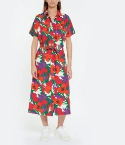 A.P.C. Robe New Drew Rouge -ANINE BING Boutique apcvi look20230228 370