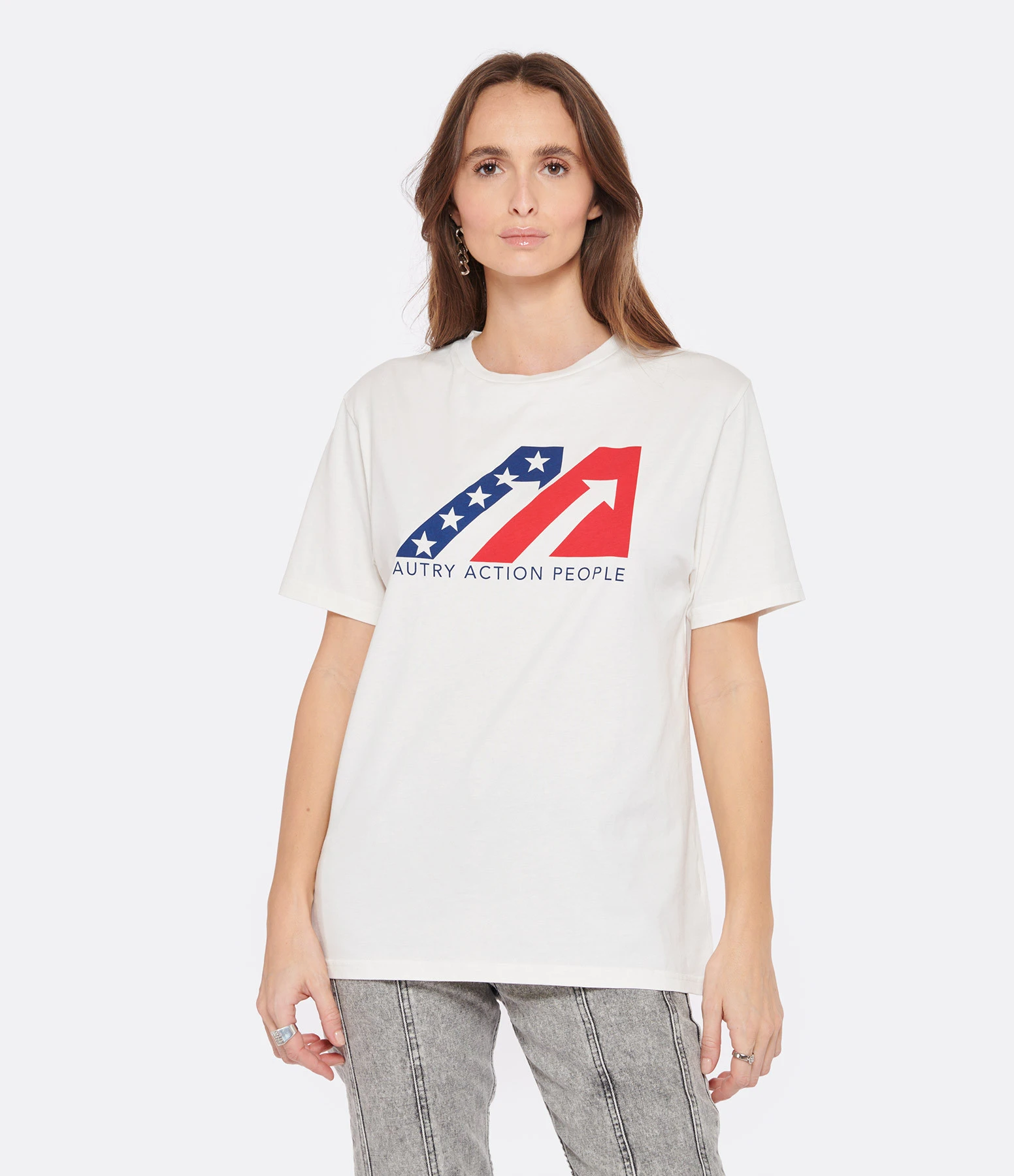 AUTRY Tee-shirt Iconic Action Coton Blanc 5 AUTRY Tee-shirt Iconic Action Coton Blanc – Image 3