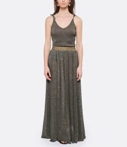 BELIZA Jupe Gipsy Lurex Noir -ANINE BING Boutique beliz look20220315 132