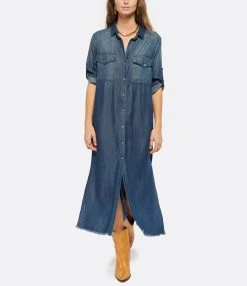 Bella Dahl Robe Chemise Maxi Dark Ombre Wash 10 Bella Dahl Robe Chemise Maxi Dark Ombre Wash -ANINE BING Boutique bella look20210914 224