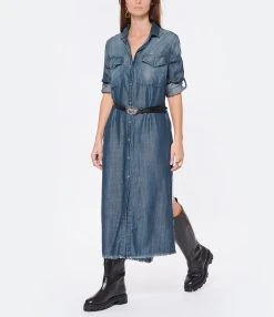 Bella Dahl Robe Chemise Maxi Dark Ombre Wash 9 Bella Dahl Robe Chemise Maxi Dark Ombre Wash -ANINE BING Boutique bella look20221011 356
