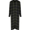 Bella Dahl Robe Rolled Sleeve Duster Jasper Green Plaid -ANINE BING Boutique bella46150 pck20221017 1 1