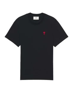 AMI Paris Tee-shirt Unisexe Ami De Cœur Coton Biologique Noir