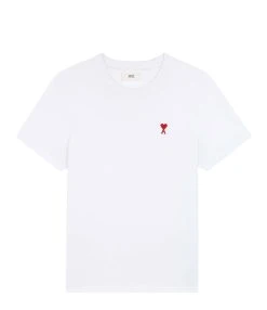 AMI Paris Tee-shirt Unisexe Ami De Cœur Coton Biologique Blanc