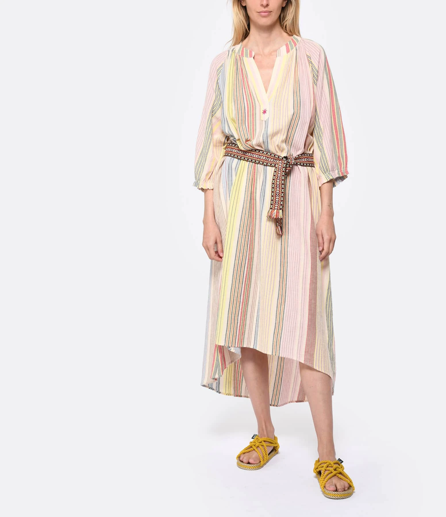 CHARLIE JOE Robe Longue Samyra Coton Rayures 5 CHARLIE JOE Robe Longue Samyra Coton Rayures – Image 3