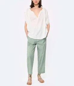 CHARLIE JOE Pantalon Karla Coton Vert 9 CHARLIE JOE Pantalon Karla Coton Vert -ANINE BING Boutique charl look20230223 277