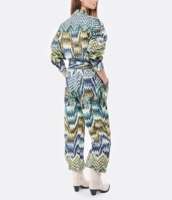 CHUFY Combinaison Nino Coton Biologique Imprimé Calvi Blue -ANINE BING Boutique chufy look20211228 291