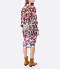 CHUFY Robe Chemise Grazia Soie Imprimé Calvi Pink -ANINE BING Boutique chufy look20211228 337