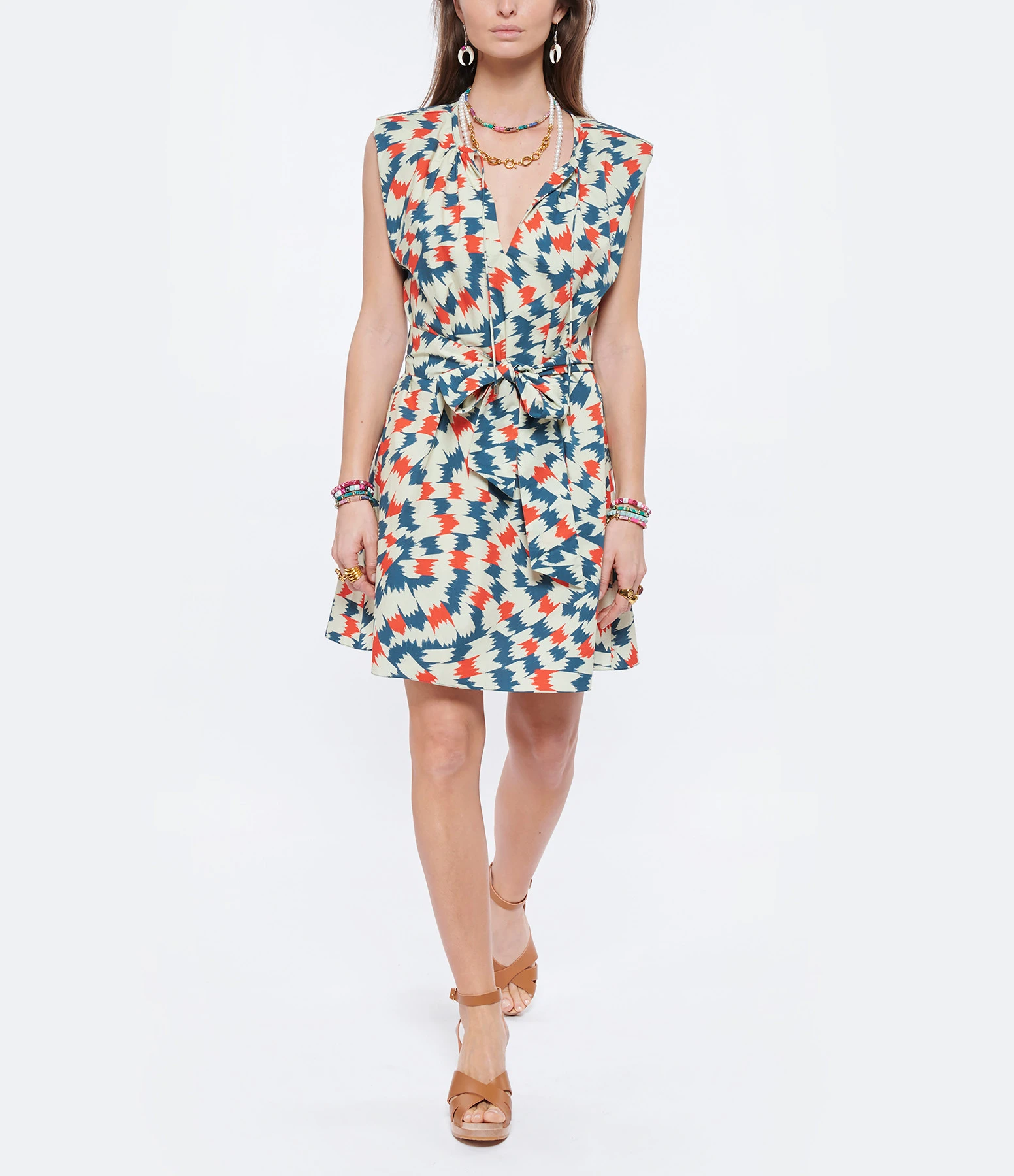 CHUFY Robe Mara Coton Biologique Imprimé Sicily Red 5 CHUFY Robe Mara Coton Biologique Imprimé Sicily Red – Image 3