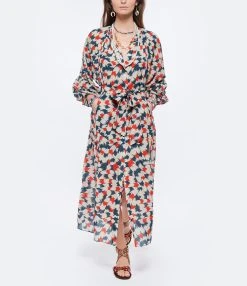CHUFY Robe Longue Pia Coton Imprimé Sicily Red -ANINE BING Boutique chufy look20220104 58