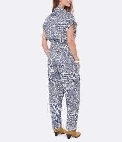 CHUFY Combinaison Nama Coton Bleu Blanc -ANINE BING Boutique chufy look20220531 211 1