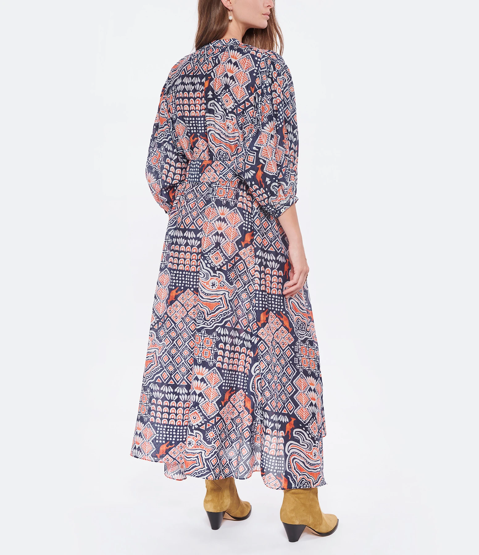 CHUFY Robe Maxi Ziggy Coton Marine 6 CHUFY Robe Maxi Ziggy Coton Marine – Image 4