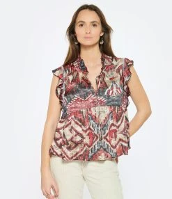 CHUFY Top Ellis Imprimé Framboise -ANINE BING Boutique chufy look20230124 11