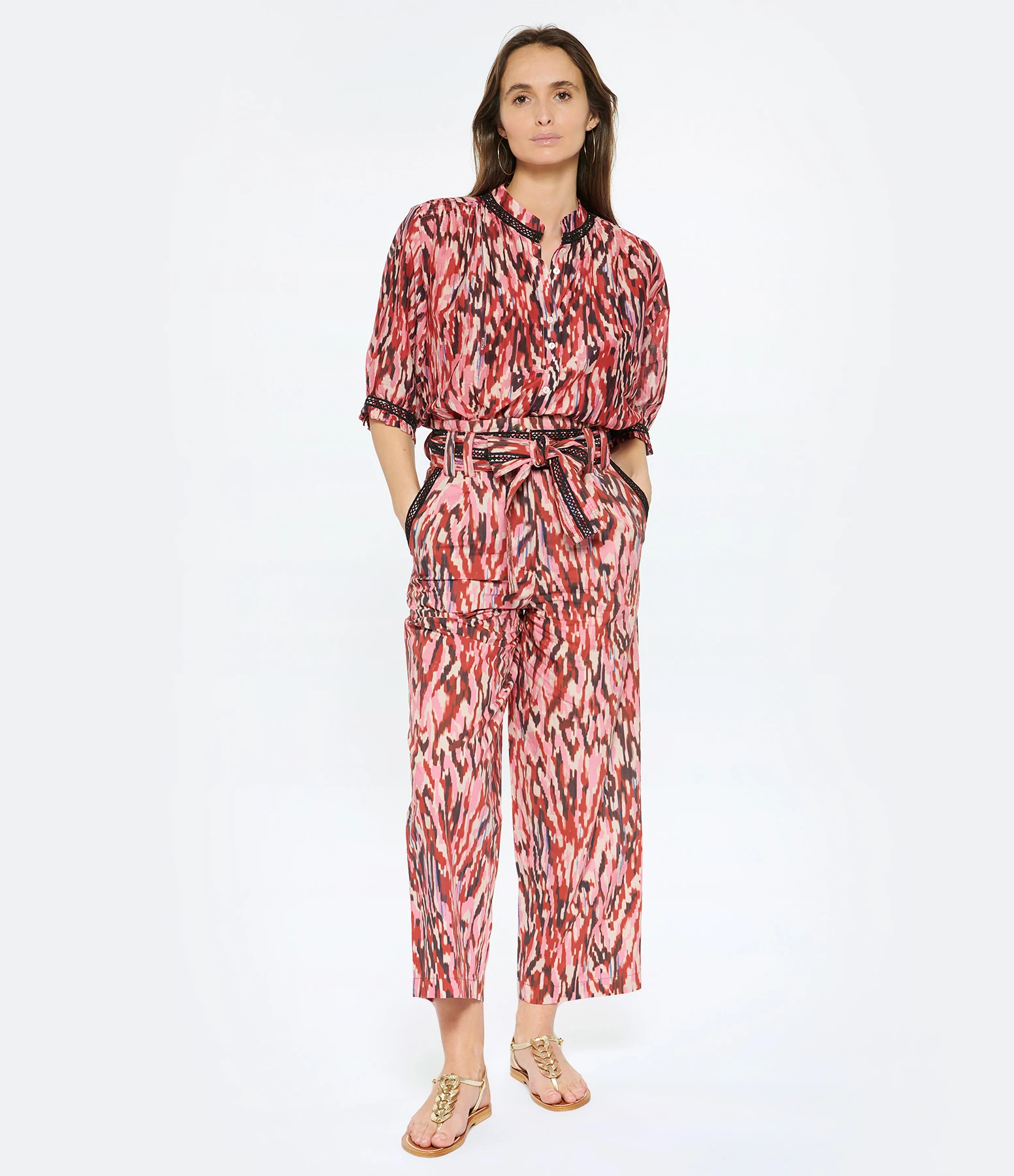 CHUFY Pantalon Bes Coton Bio Imprimé Rose 8 CHUFY Pantalon Bes Coton Bio Imprimé Rose – Image 6