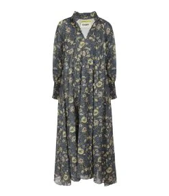 CHUFY Robe Longue Bellini Coton Imprimé Amalfi