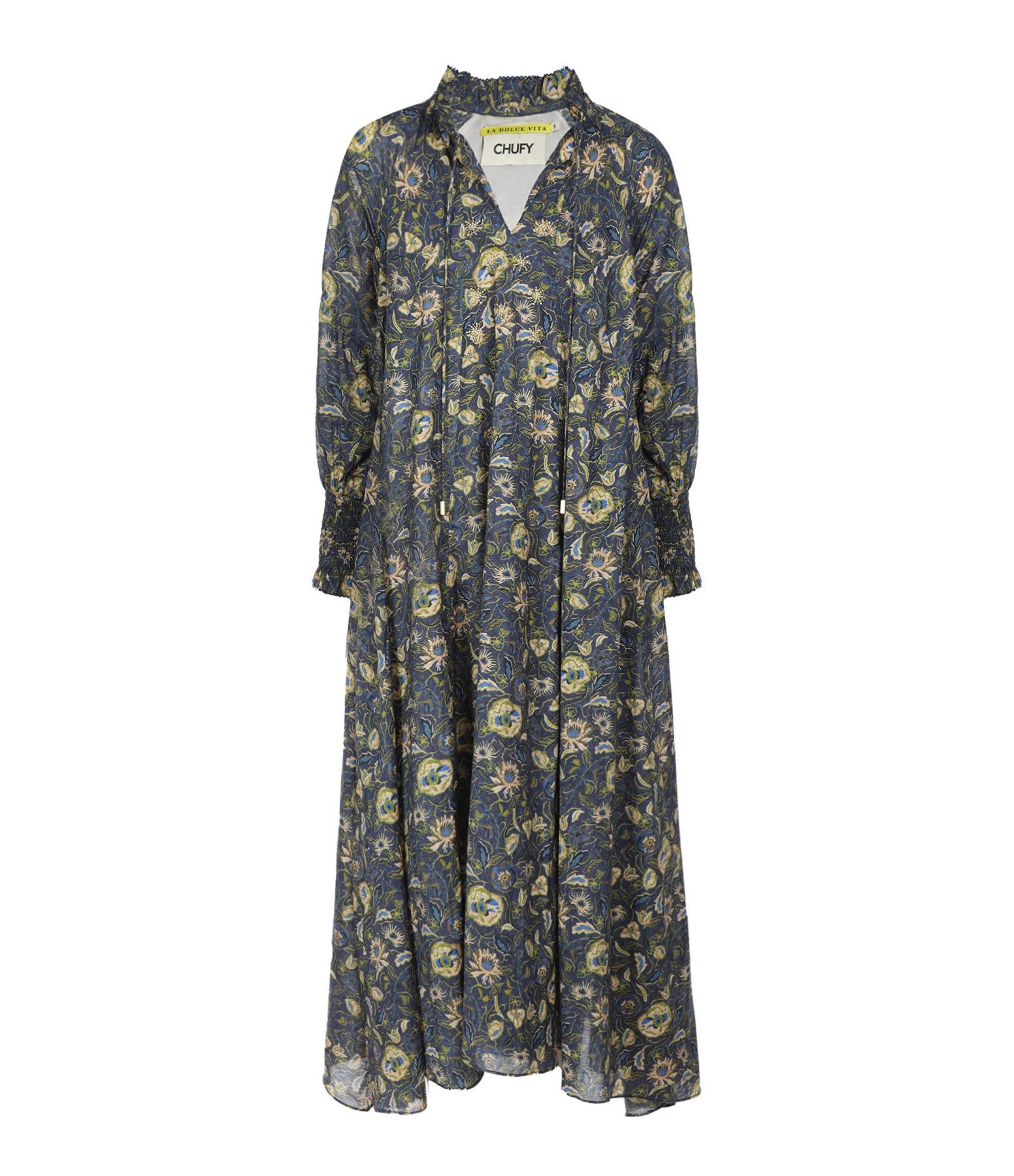 CHUFY Robe Longue Bellini Coton Imprimé Amalfi 3 CHUFY Robe Longue Bellini Coton Imprimé Amalfi