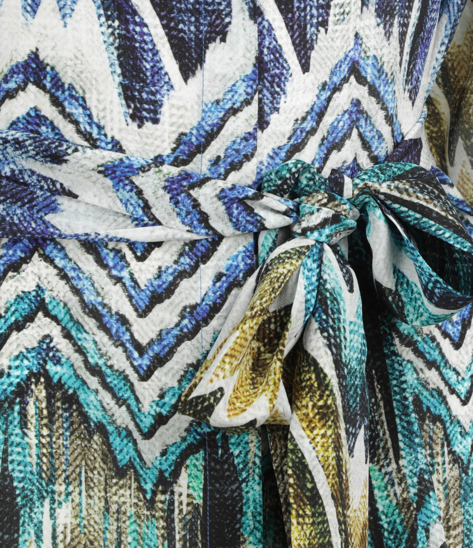 CHUFY Robe Chemise Grazia Soie Imprimé Calvi Blue 4 CHUFY Robe Chemise Grazia Soie Imprimé Calvi Blue – Image 2