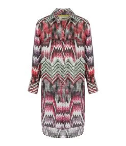 CHUFY Robe Chemise Grazia Soie Imprimé Calvi Pink