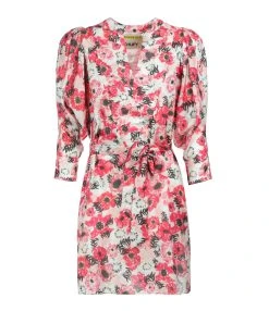 CHUFY Robe Gia Soie Imprimé Donato White