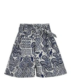 CHUFY Short Nino Coton Blanc Bleu