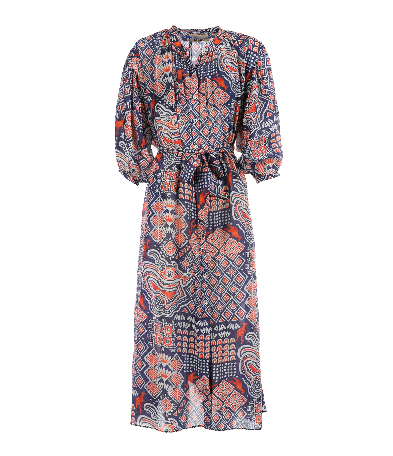 CHUFY Robe Maxi Ziggy Coton Marine 3 CHUFY Robe Maxi Ziggy Coton Marine