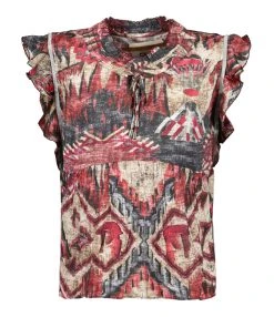 CHUFY Top Ellis Imprimé Framboise