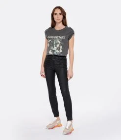 CLOSED Jean Skinny Pusher Cuir Agneau Noir -ANINE BING Boutique close look20221222 299