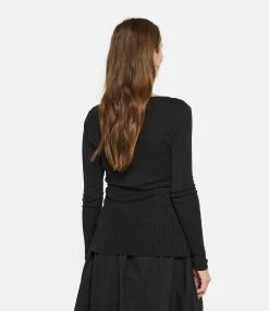 CLOSED Top Manches Longues Coton Noir 10 CLOSED Top Manches Longues Coton Noir -ANINE BING Boutique close look20230118 212