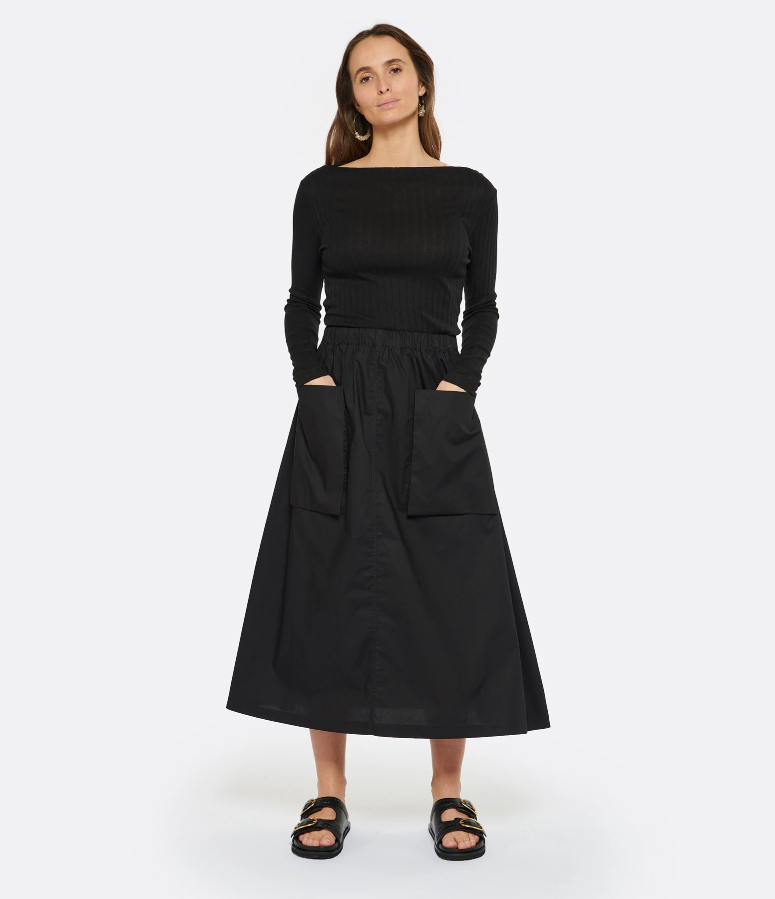 CLOSED Top Manches Longues Coton Noir 7 CLOSED Top Manches Longues Coton Noir – Image 5