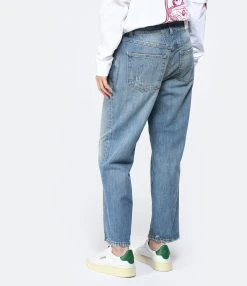 CLOSED Jean Milo Coton Bio Bleu Moyen -ANINE BING Boutique close look20230214 236