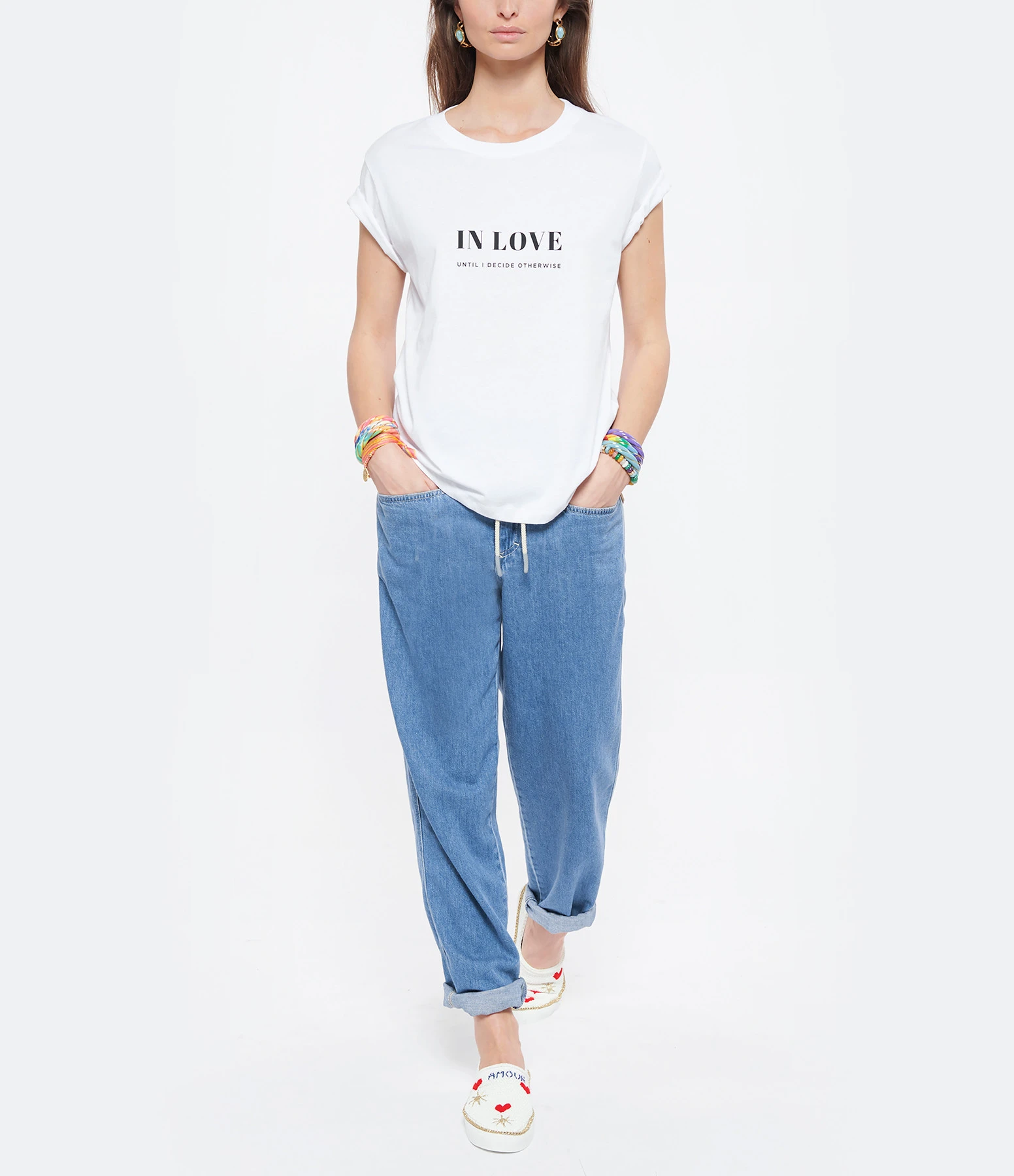 DEAR JULIETTE Tee-shirt In Love Coton Biologique Blanc 6 DEAR JULIETTE Tee-shirt In Love Coton Biologique Blanc – Image 4