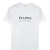 DEAR JULIETTE Tee-shirt In Love Coton Biologique Blanc
