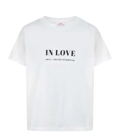 DEAR JULIETTE Tee-shirt In Love Coton Biologique Blanc