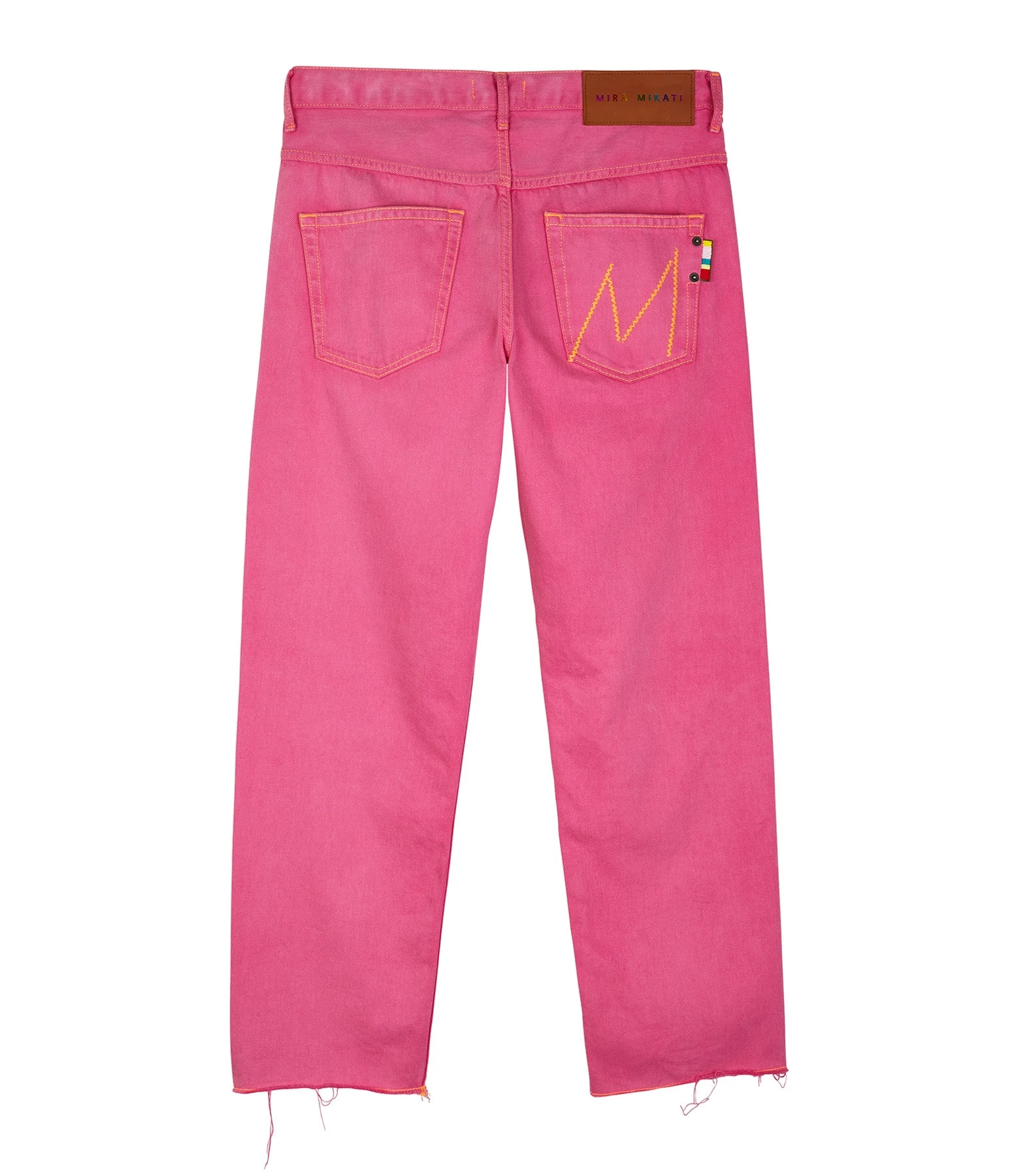 MIRA MIKATI Jean Broderie Coton Rose 4 MIRA MIKATI Jean Broderie Coton Rose – Image 2