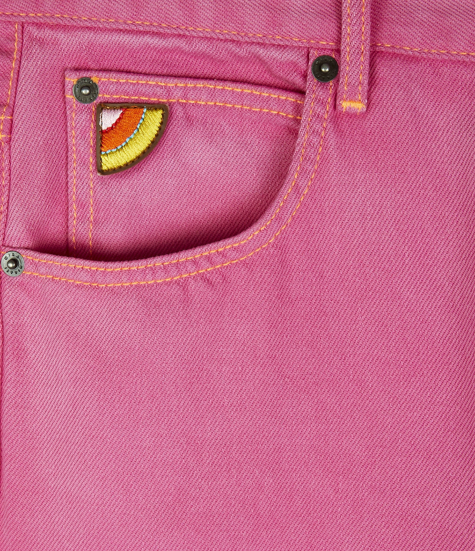 MIRA MIKATI Jean Broderie Coton Rose 5 MIRA MIKATI Jean Broderie Coton Rose – Image 3