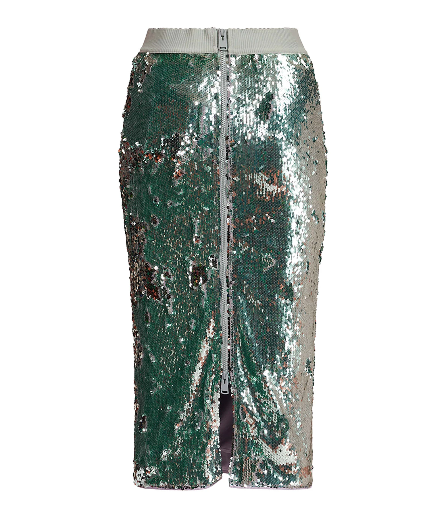 ESSENTIEL ANTWERP Jupe Crayon Dorinda Sequin Argenté 4 ESSENTIEL ANTWERP Jupe Crayon Dorinda Sequin Argenté – Image 2