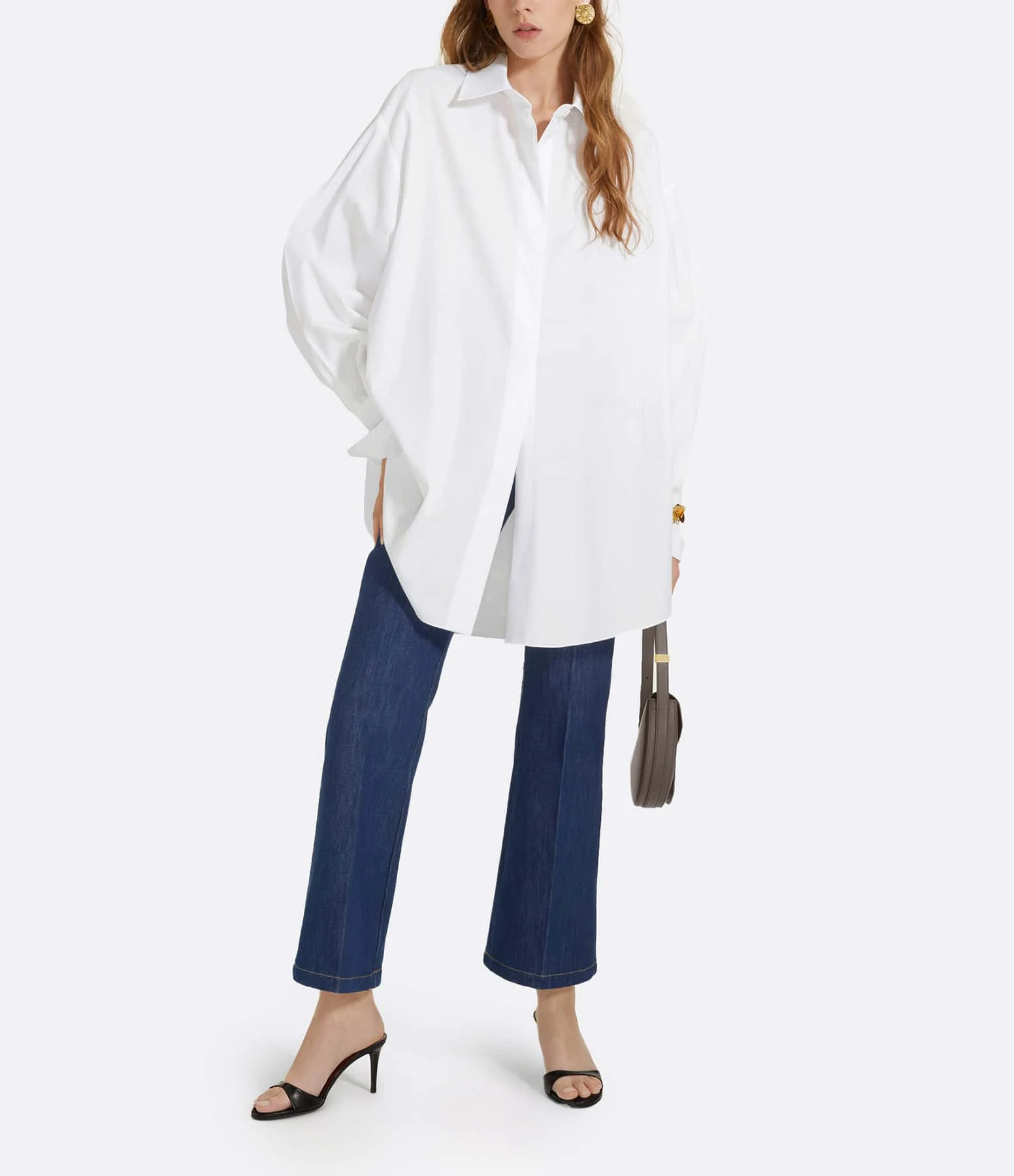 PATOU Robe Chemise Courte Coton Blanc Perle 5 PATOU Robe Chemise Courte Coton Blanc Perle â Image 3