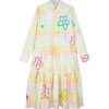 MIRA MIKATI Robe Manches Longues Imprimé Broderie Coton Biologue -ANINE BING Boutique dre020a ss23 1